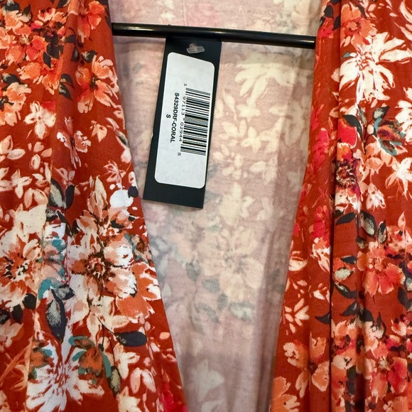 Renee C. Orange Pink Knee-Length Pencil Skirt with Wrap Tie - Picture 4 of 4